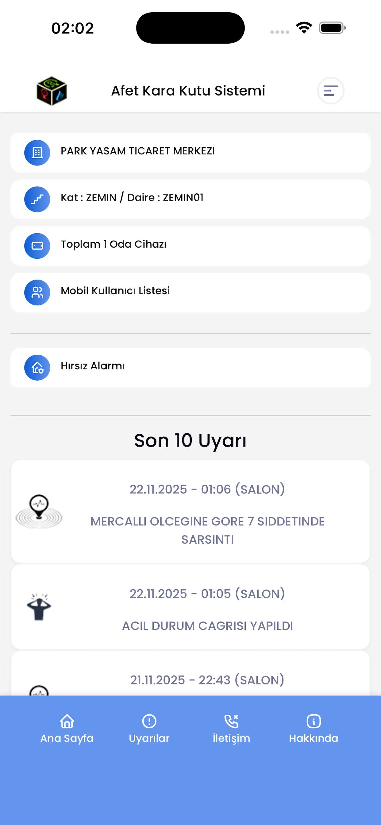 Afet Kara Kutu Sistemi